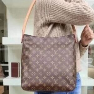 💎✨BEAUTIFUL✨💎Authentic Louis Vuitton Monogram Looping GM Shoulder Bag Brown